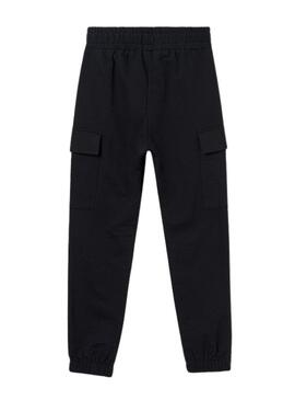 Pantaloni cargo neri Mayoral per bambina