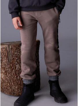 Pantaloni Mayoral jogger marrone per bambino