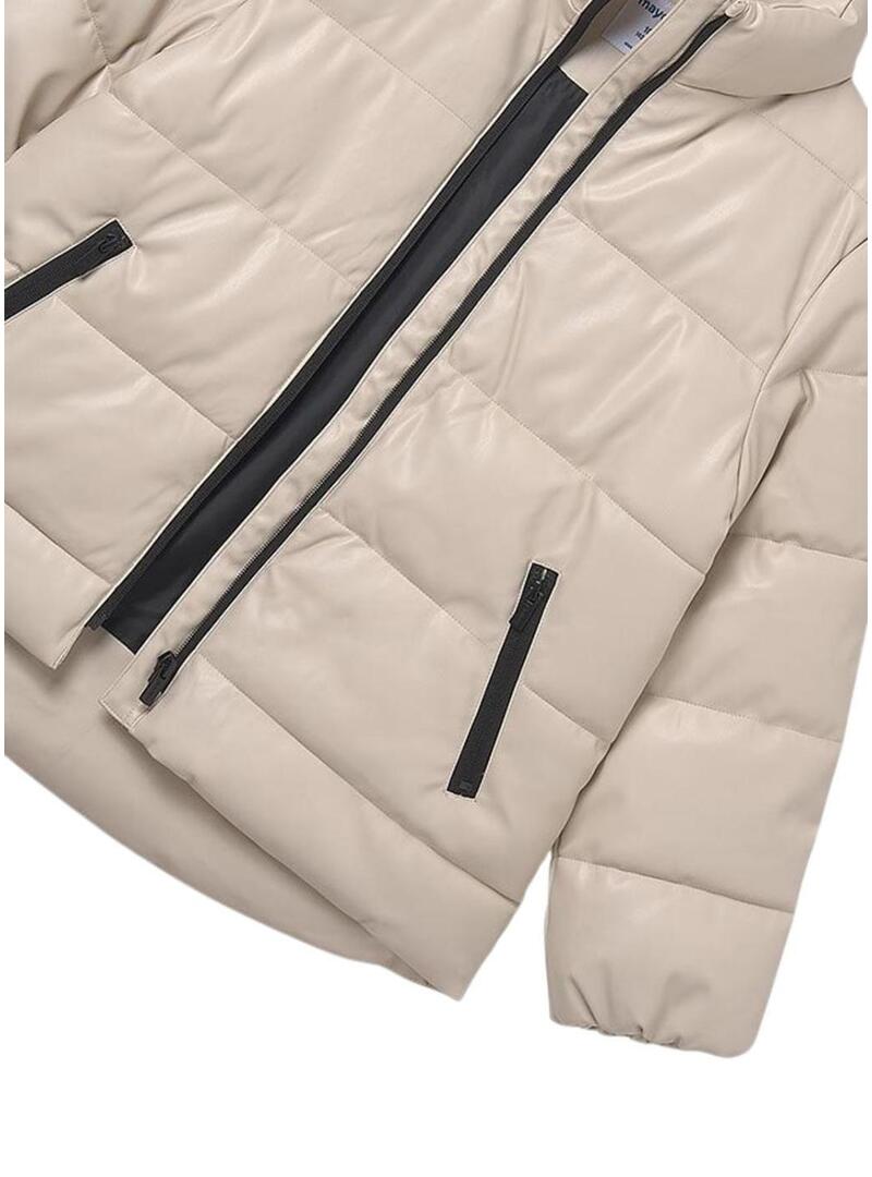 Cappotto imbottito Mayoral beige per bambina