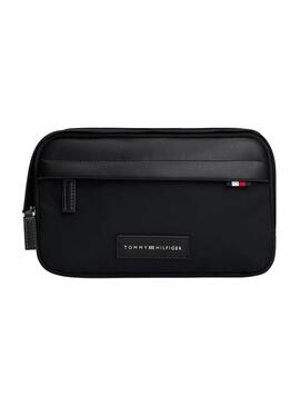 Necesser Tommy Hilfiger in nylon nero per uomo