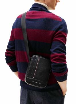 Borsa Tommy Hilfiger Central nera per uomo.