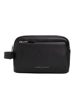 Necessaire Tommy Jeans Linear logo nero per uomo
