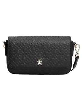 Borsa a tracolla Tommy Hilfiger Icon nera per donna