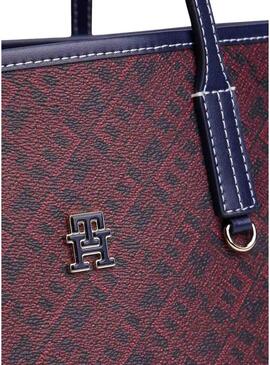 Borsa tote Tommy Hilfiger Monoplay blu e rosso per donna