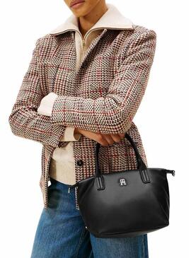 Borsa Tommy Hilfiger mini tote nera per donna.