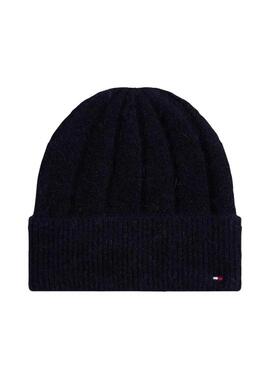Cappello in lana Tommy Hilfiger Fluffy blu scuro per donna