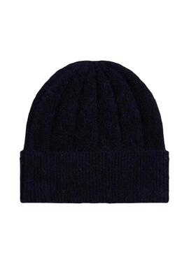 Cappello in lana Tommy Hilfiger Fluffy blu scuro per donna