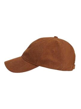 Cappello Tommy Hilfiger Flag in velluto a coste marrone per uomo