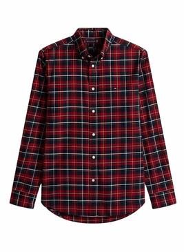 Camicia Tartan rossa Tommy Hilfiger per uomo