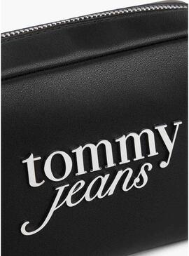 Borsa Tommy Jeans Camera Serif nera per donna.