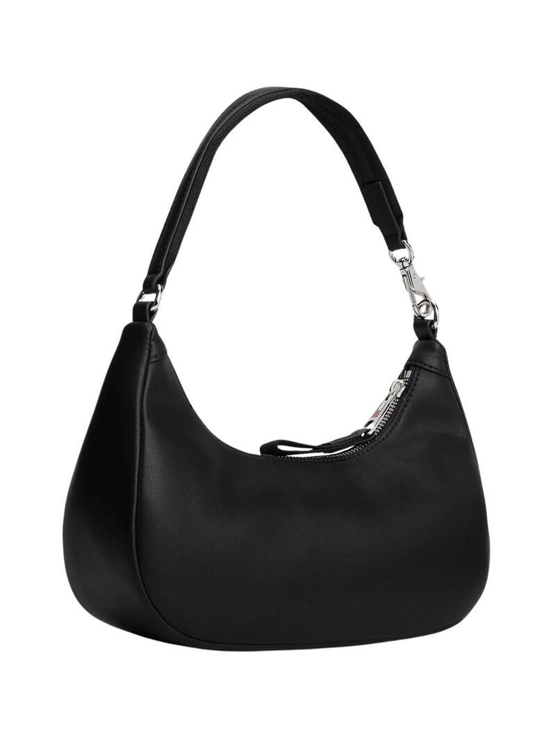Borsa nera Tommy Jeans Bold Script per donna