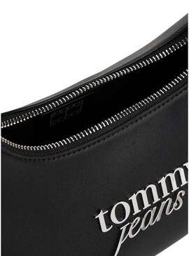 Borsa nera Tommy Jeans Bold Script per donna