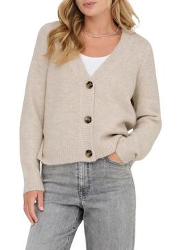 Maglione in maglia ONLY Zoey beige per donna