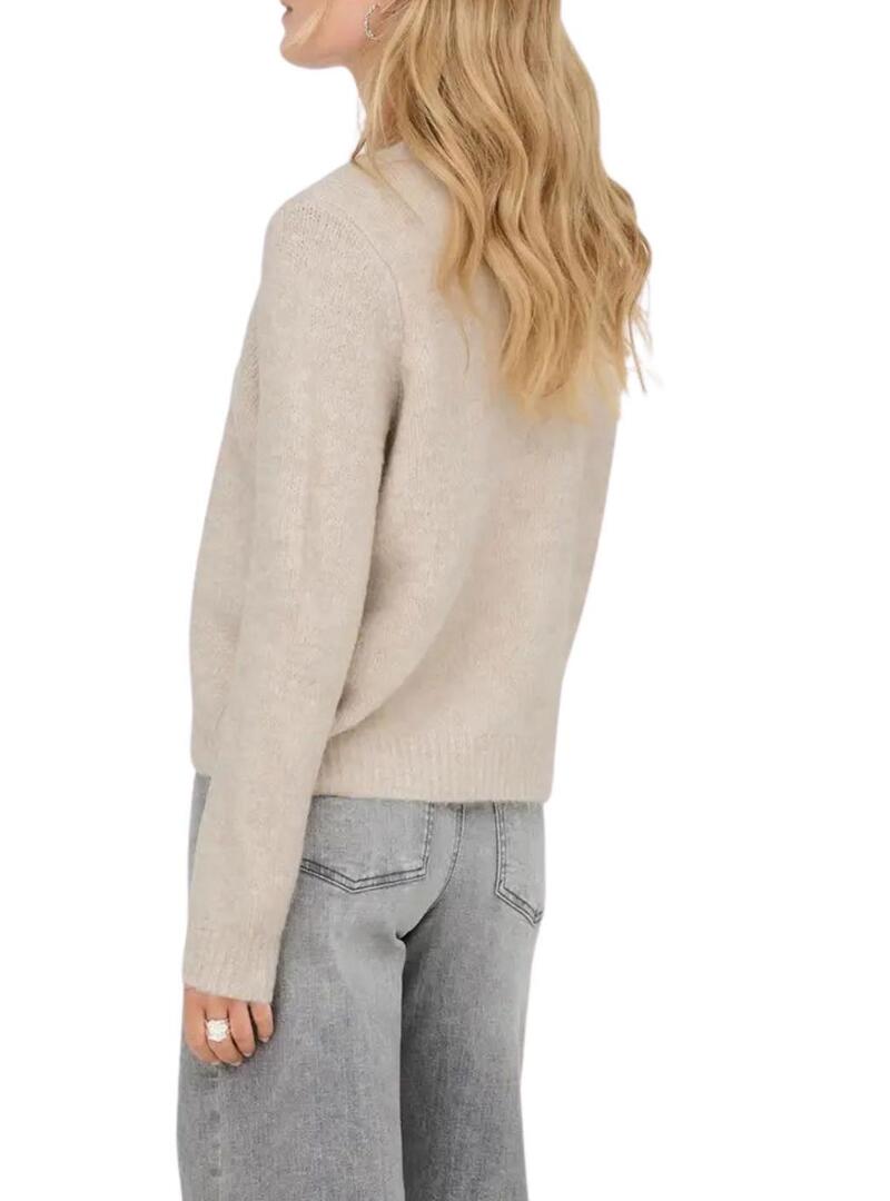Maglione in maglia ONLY Zoey beige per donna