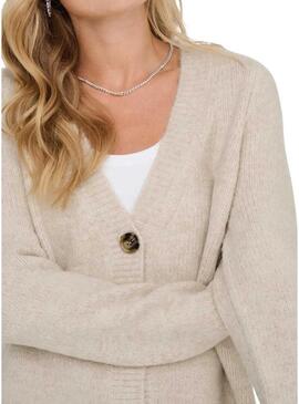 Maglione in maglia ONLY Zoey beige per donna