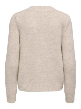 Maglione in maglia ONLY Zoey beige per donna
