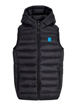 Gilet Jack and Jones Bradley nero per bambino.