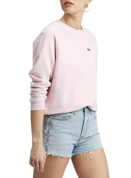 Felpe Levis Relaxed Graphic Batwing Pink Donna