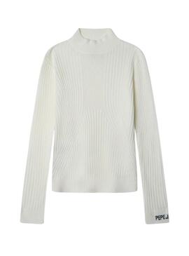 Maglia Pepe Jeans Brielle bianca per bambina