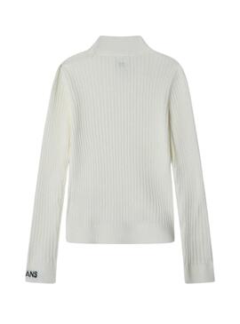 Maglia Pepe Jeans Brielle bianca per bambina