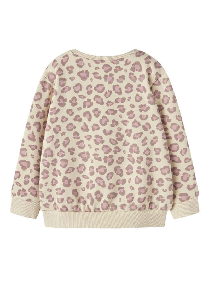 Felpa Name It Davina rosa e beige per bambina