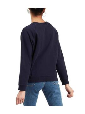 Felpe Levis Graphic Relaxed Batwing Blu Donna