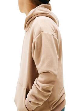 Felpa Tommy Hilfiger Mini Corp beige per bambina e bambino