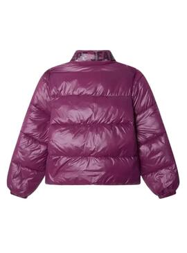 Giacca Pepe Jeans Essie trapuntata viola per ragazze