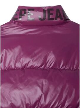 Giacca Pepe Jeans Essie trapuntata viola per ragazze