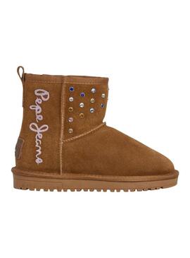 Stivali Pepe Jeans Diss Studs camel per ragazza