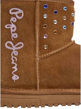 Stivali Pepe Jeans Diss Studs camel per ragazza