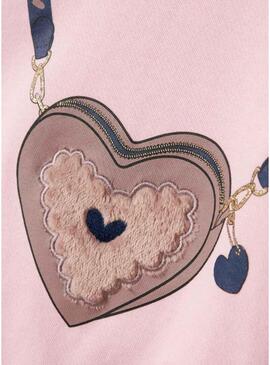 Felpa Name It Nora rosa per bambina