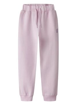 Pantaloni da corsa Name It Fofina rosa per bambina.