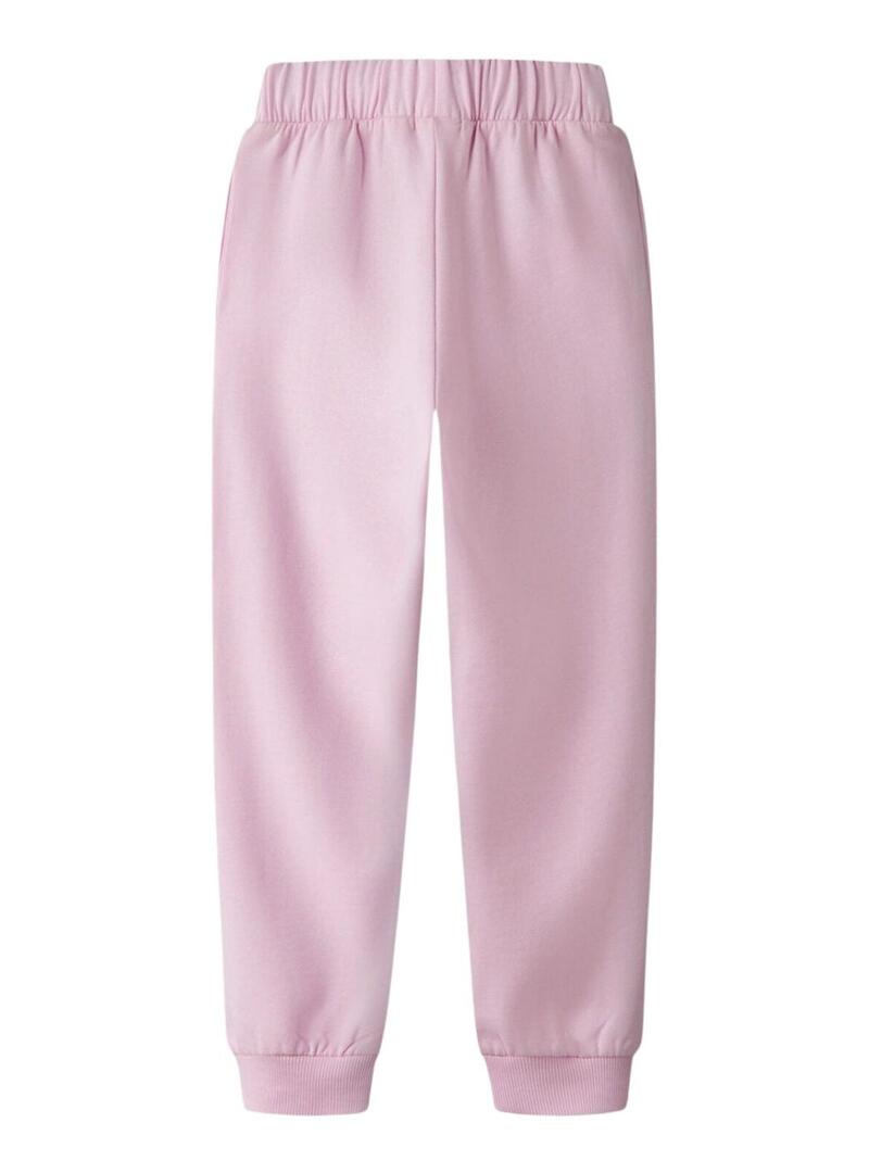 Pantaloni da corsa Name It Fofina rosa per bambina.