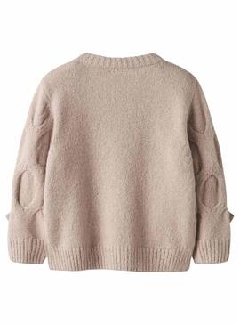Nome del maglione per bambina Name It Olivia beige