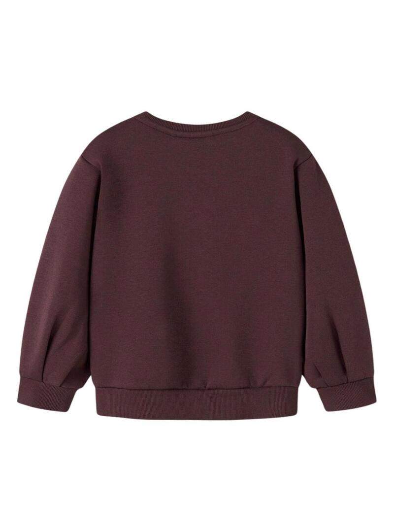 Felpa Name It Fovi color granata per bambina