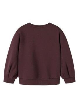 Felpa Name It Fovi color granata per bambina