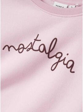 Felpa Name It Fovi rosa per ragazza
