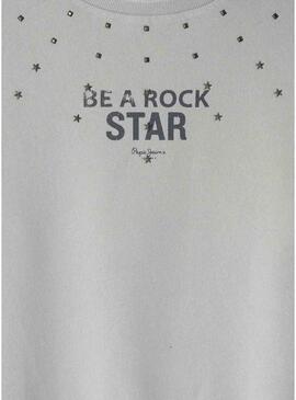 Felpa Pepe Jeans Addy grigia per ragazza