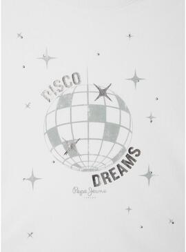 Maglietta Pepe Jeans Amberly bianca per bambina