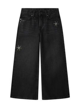 Pantaloni Pepe Jeans Wide Leg neri per bambina