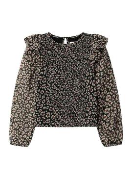 Blusa Pepe Jeans Donabel stampa animalier per bambina