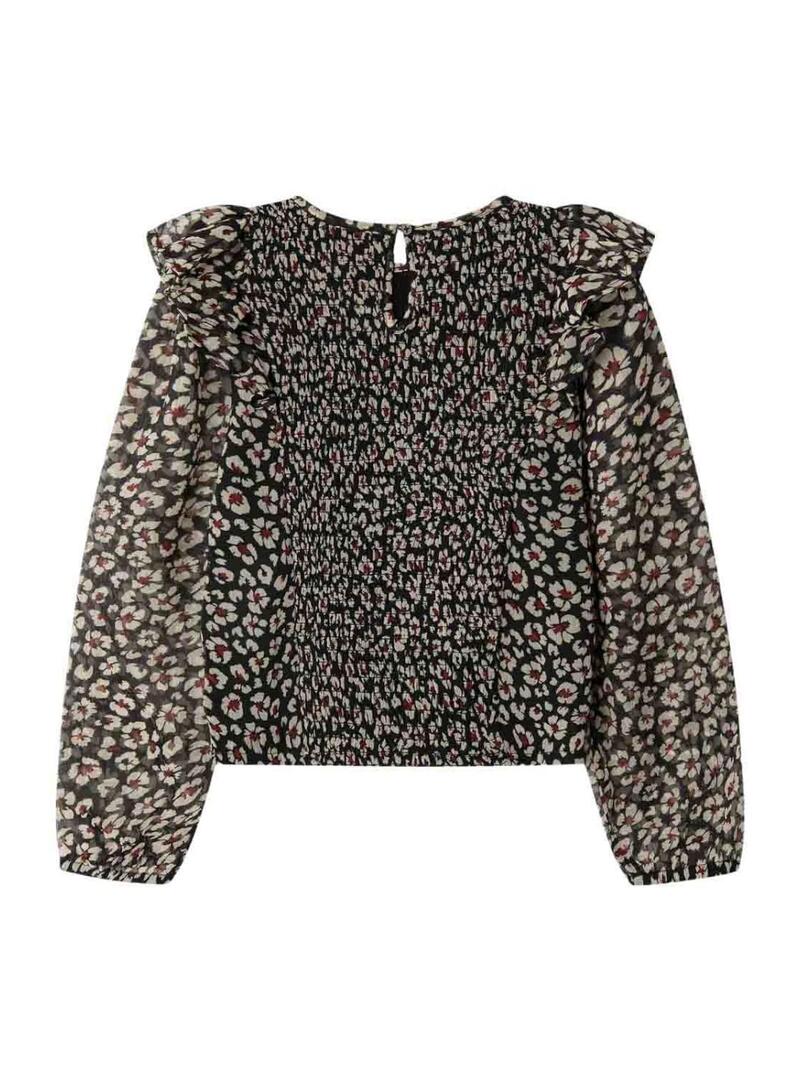 Blusa Pepe Jeans Donabel stampa animalier per bambina