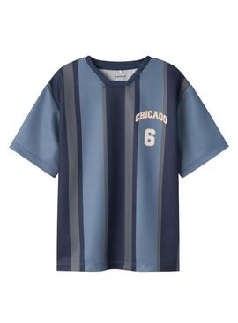 Maglietta Name It Bibile blu e grigia per bambino