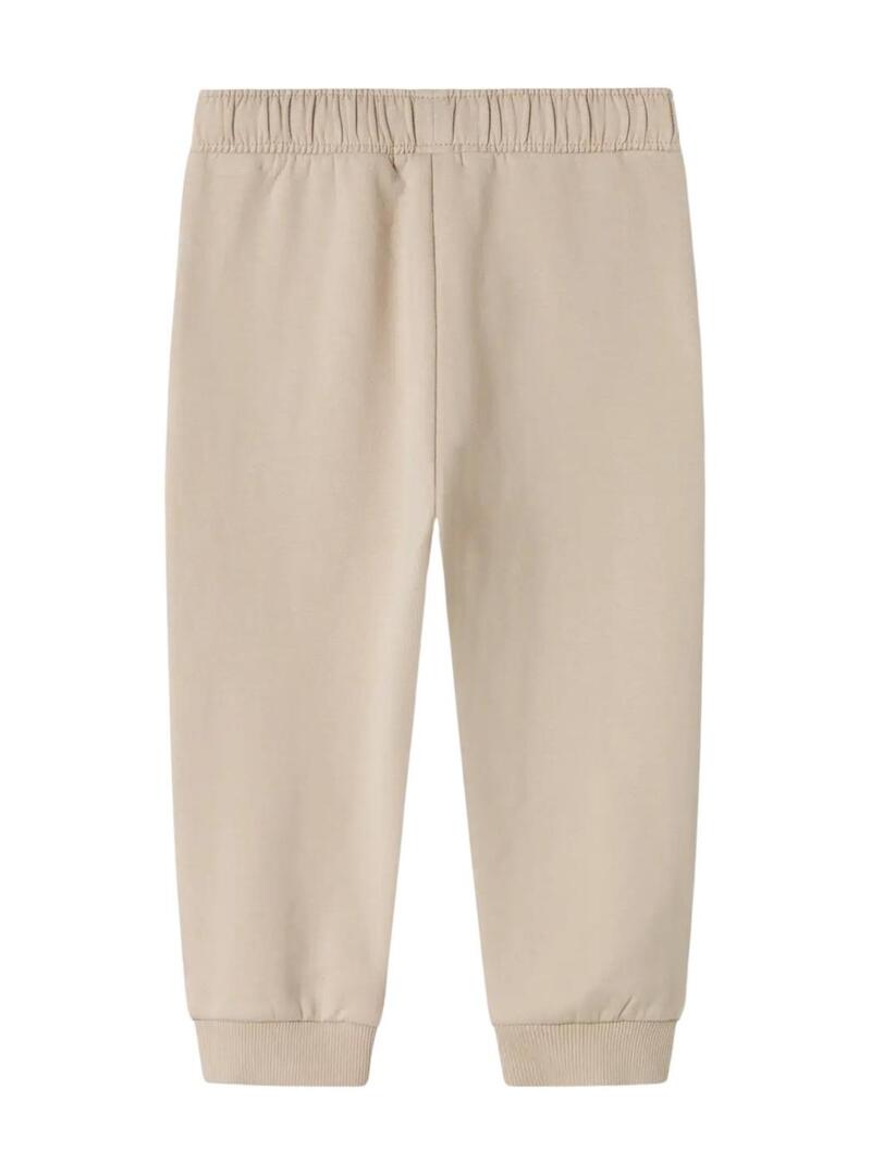 Pantaloni jogger Name It Mobie beige per bambino