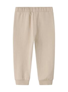 Pantaloni jogger Name It Mobie beige per bambino