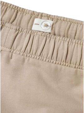 Pantaloni jogger Name It Mobie beige per bambino