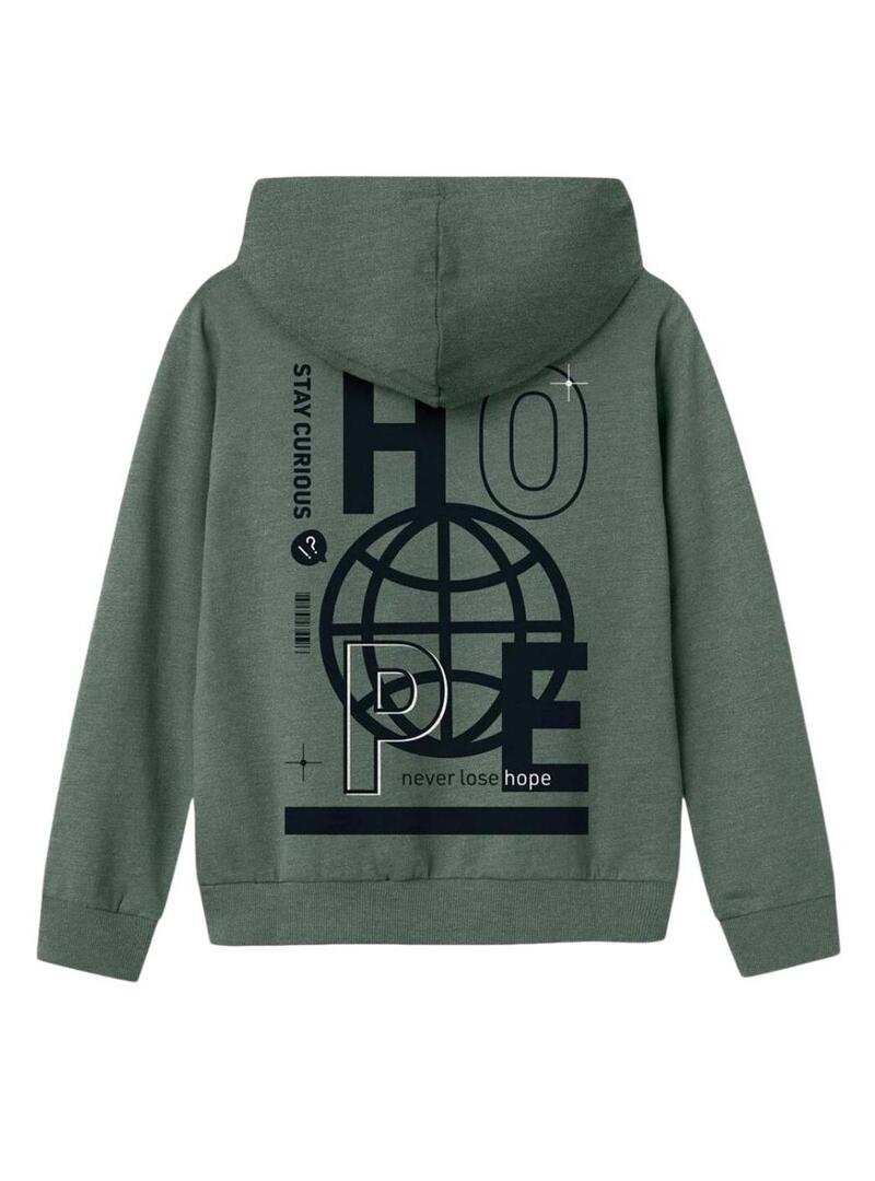 Felpa Name It Molaf verde per bambino