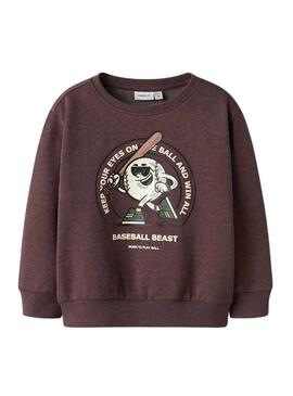 Felpa Name It Molaf bordeaux per ragazzi