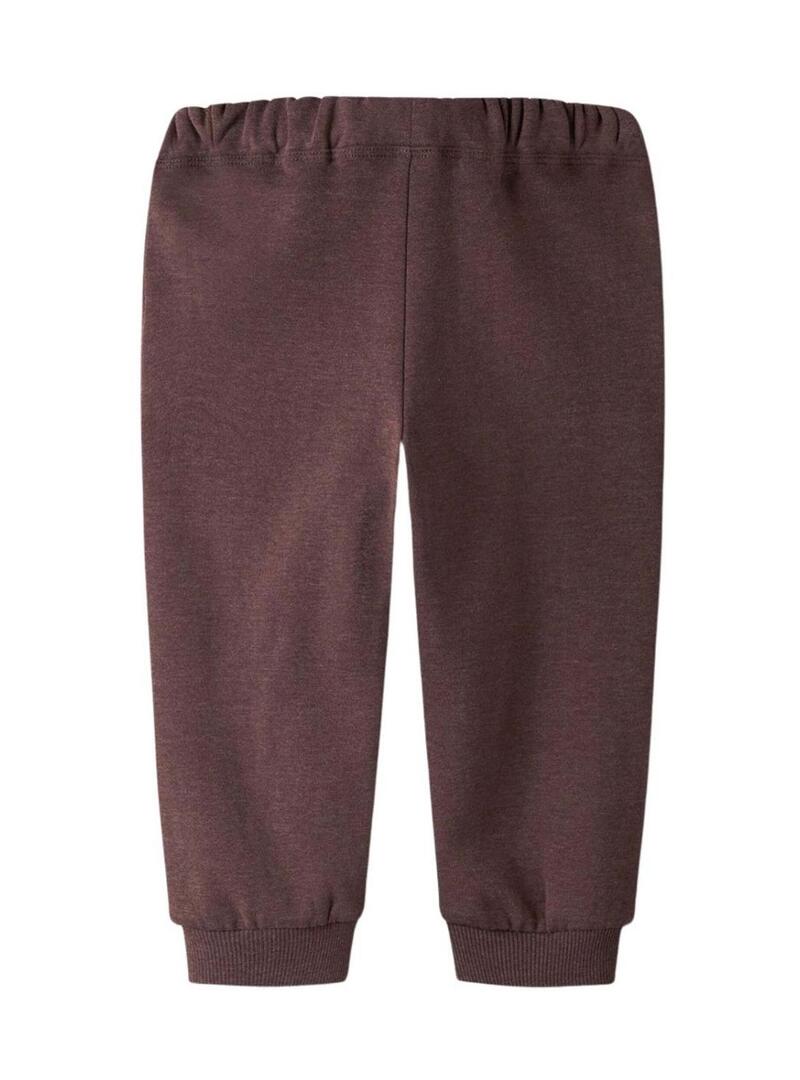 Pantaloni da tuta Name It Molaf bordeaux per bambino.